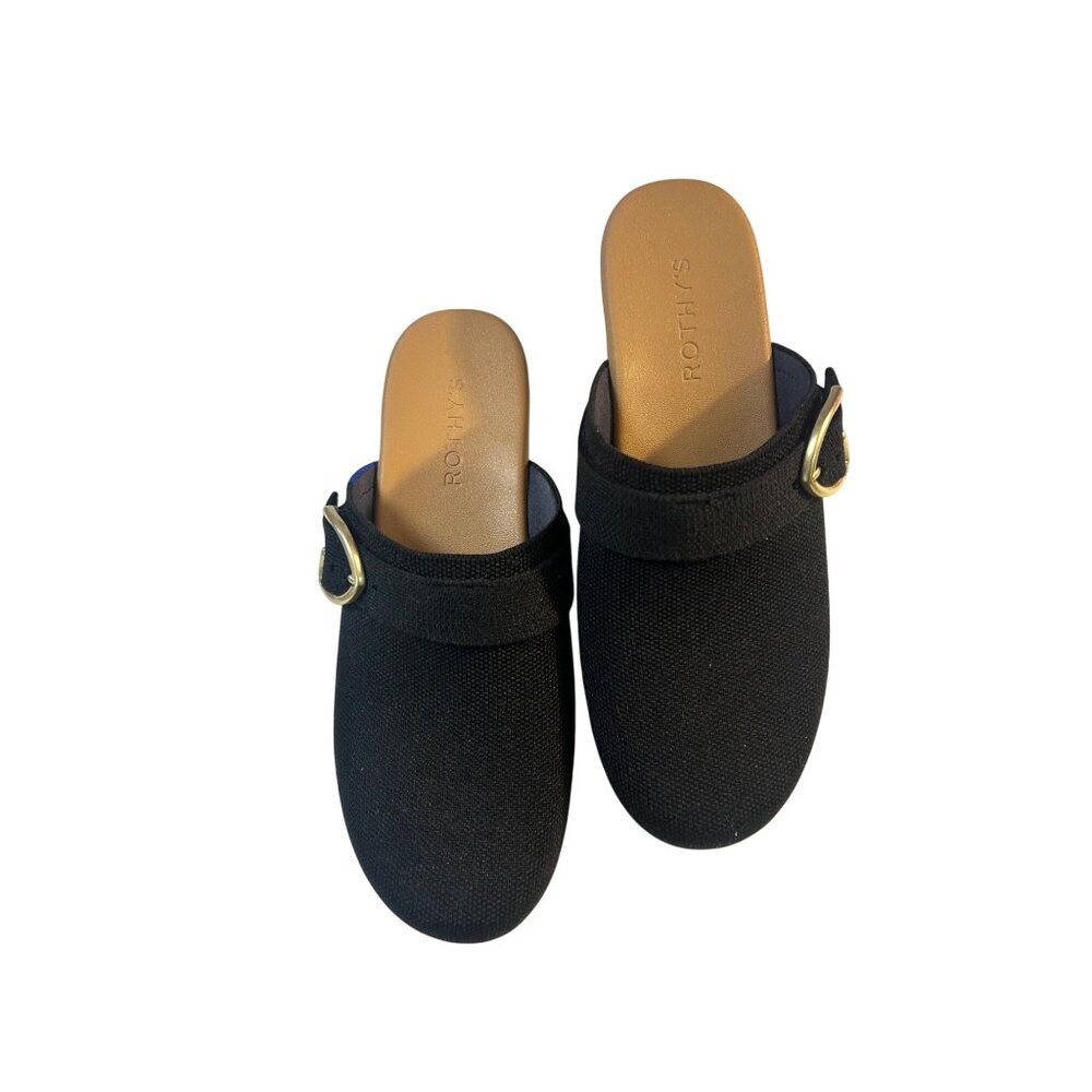 Rothy's Black Mules with Open Back Design Size 9 9.5 - Picture 5 of 9